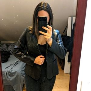 Marc New York leather jacket blazer style